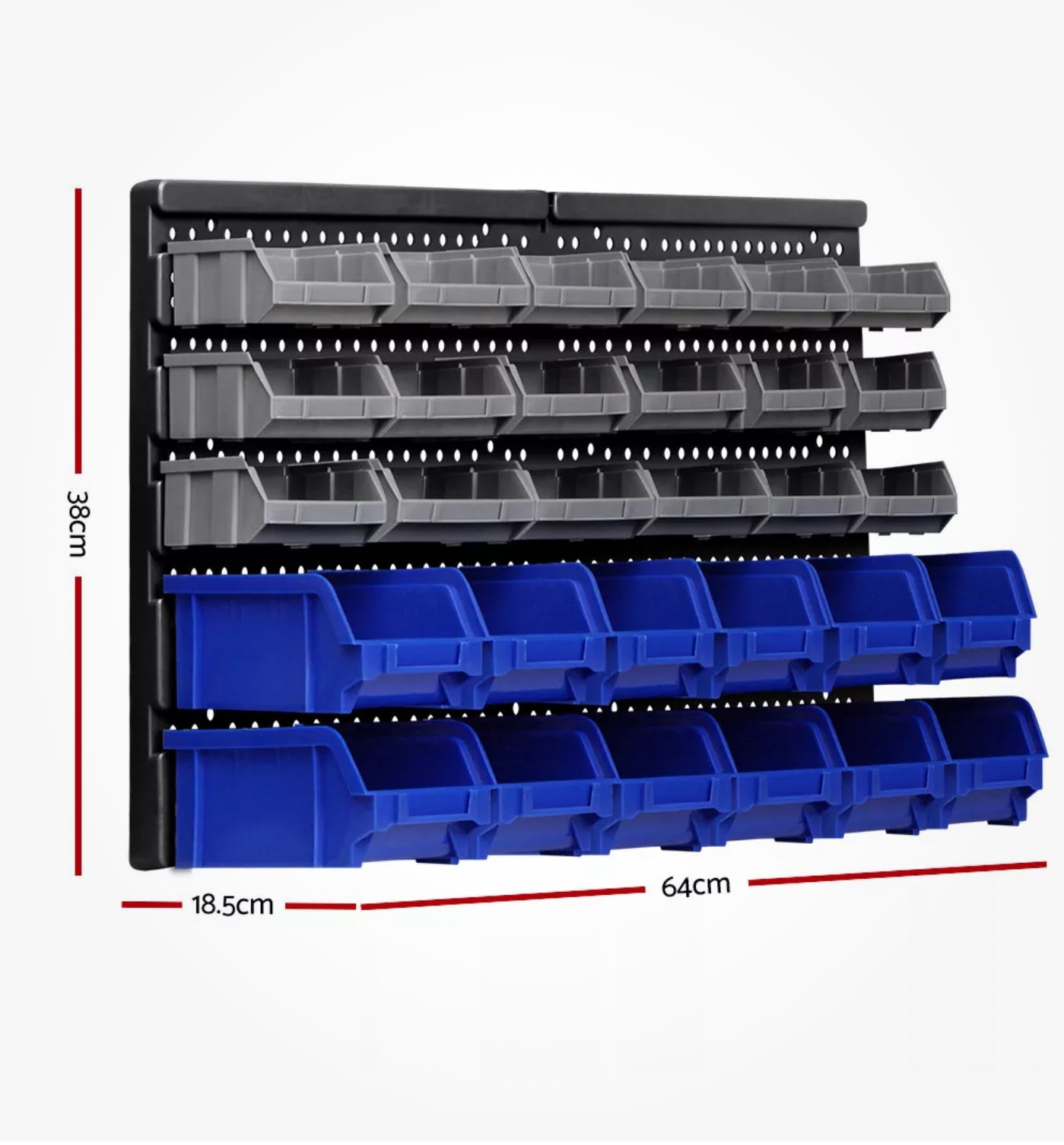 30 bin wall mounted organiser