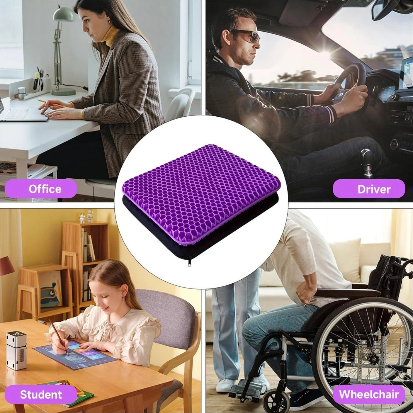 Honeycomb Gel Seat Cushion – Supportive Comfort for Everyday Sitting