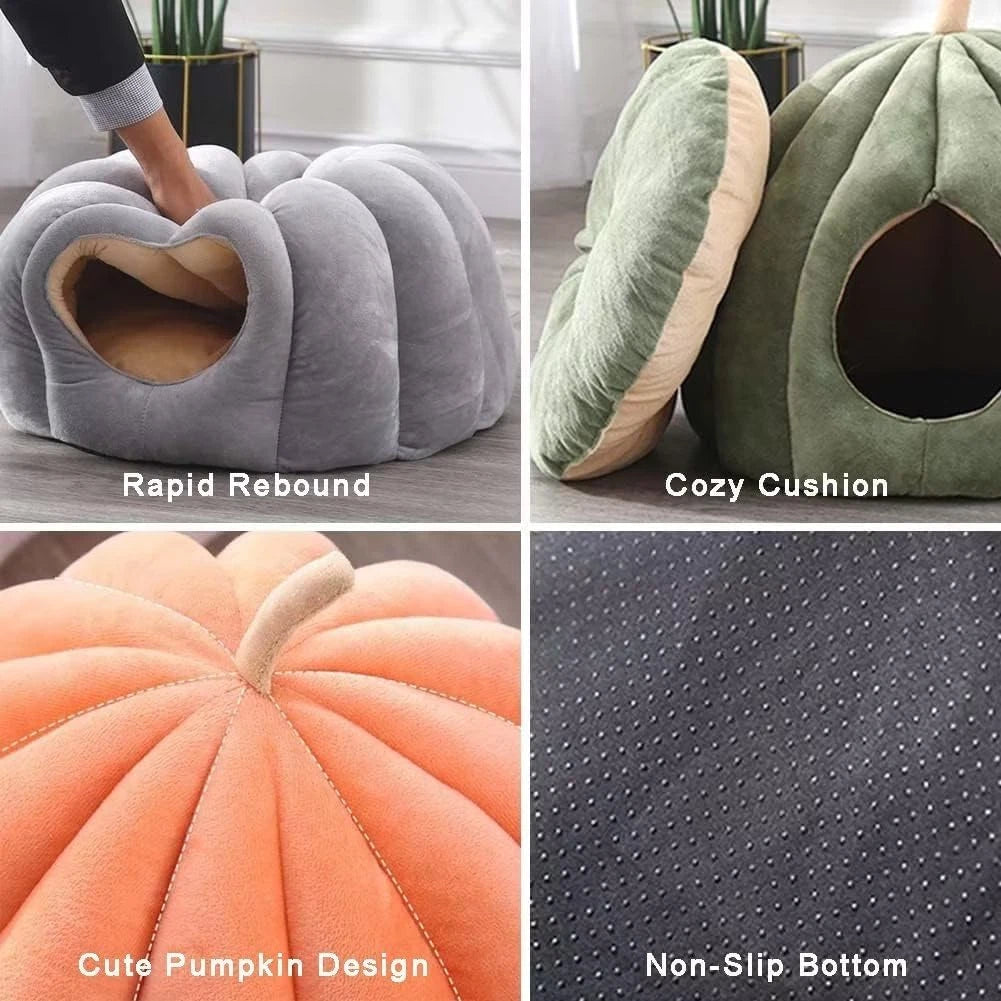 Premium Calming Pumpkin Cat Cave