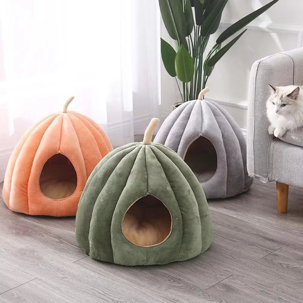 Premium Calming Pumpkin Cat Cave