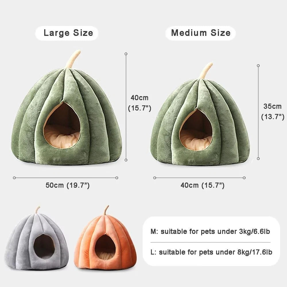 Premium Calming Pumpkin Cat Cave